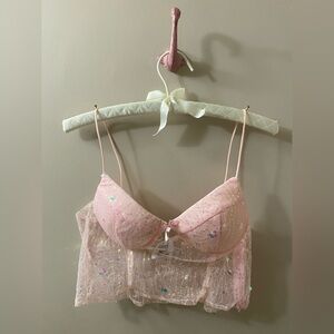 Princess Polly Pink Sequin Crop Top
